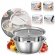 Ralador 4 em 1 Fatiador Bacia Legumes Queijo Tigela 26cm Cozinha saladeira aço inoxidavel inox