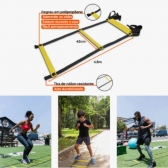 Kit Funcional Agilidade 5 Chapéus + 5 Cones e Escada Para Treino Completo