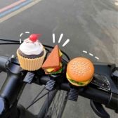 Buzina de Bicicleta Sanduíche Hamburguer Batatas Fritas Acessórios de Chamada Adoráveis Scooter Segurança