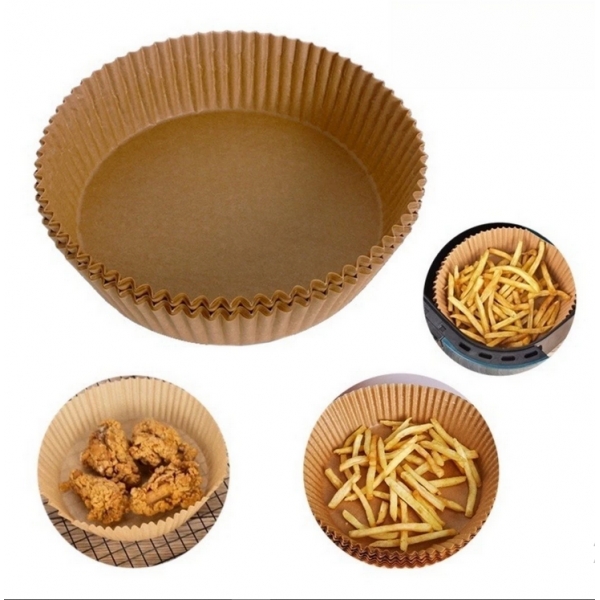 100 Pcs Papel Forro Air Fryer Antiaderente Forma Antiaderente Descatavel