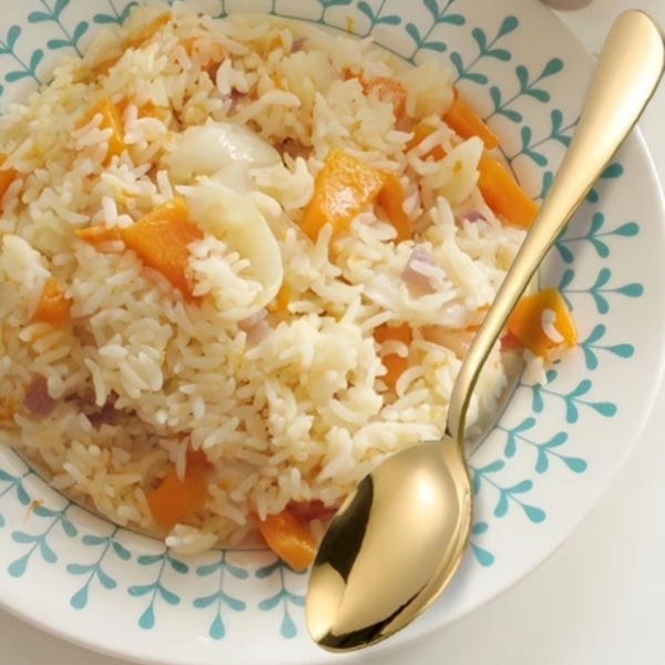 Kit 6 Colher Louça De Aço InoxidáVel Colher De Sobremesa Dourada / Luxuoso