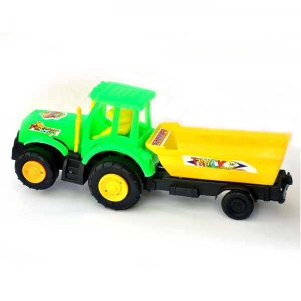 Trator De Plástico Resistente Design Realista Brinquedo