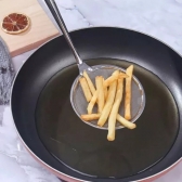 Concha Peneira Tela Fina Coador Pegador Fritura 9cm