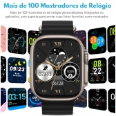 Relógio Smartwatch T10 Ultra 2 Big Preto Display 2.19 55mm Inteligente Bluetooth Esportivo