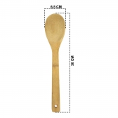 1 Colher Pau e 1 Espátula Madeira 30 Cm Utensílios Colher Bambu Grande
