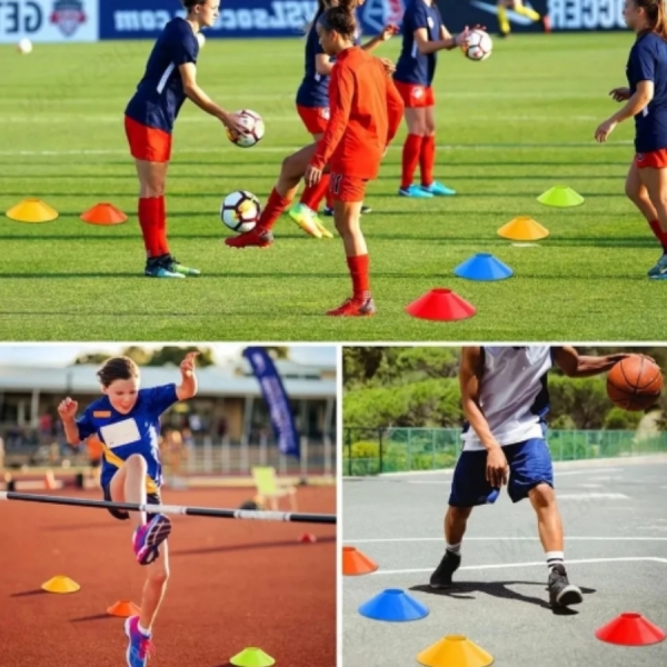 Kit 5 Chapéus Chinês Treino Funcional Agilidade Treinamento Futebol Futsal Academia