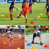 Kit 5 Chapéus Chinês Treino Funcional Agilidade Treinamento Futebol Futsal Academia