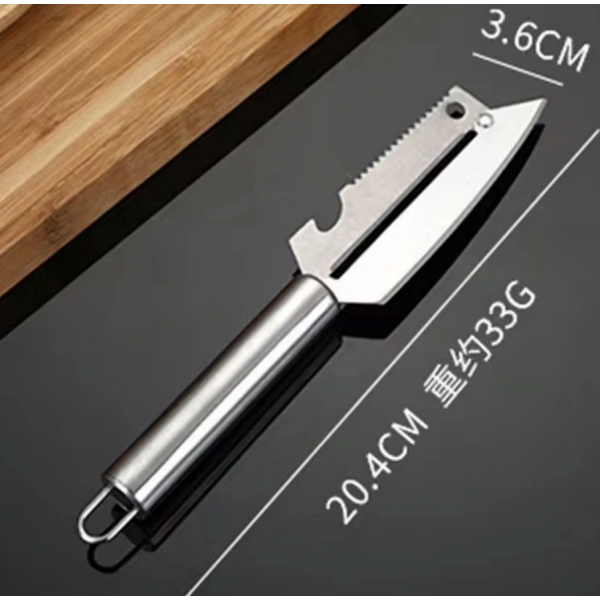 Kit 3 Descascadores Inox Legumes, Frutas Escama Peixe Queijo