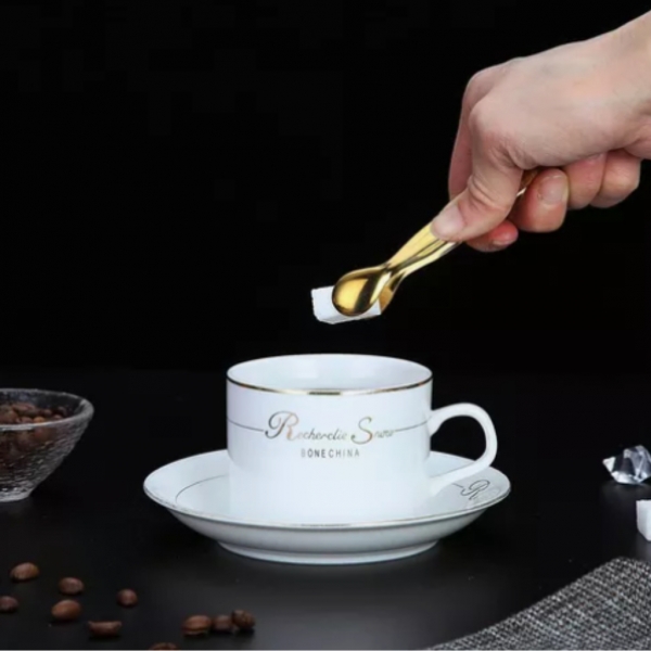 Modus Kit 4 Pegador Pinça De Cozinha Para Gelo Ouro Inox