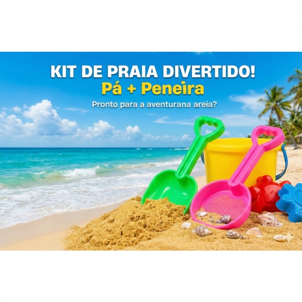 Conjunto 2 Peças de Praia Brincadeira Na Areia Verão Criança