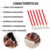 Kit 6 Lápis Carpinteiro Profissional Marceneiro Pedreiro