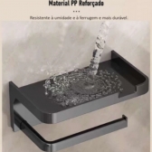 Suporte Papel Higiênico Premium Apoio Para Celular de Banheiro