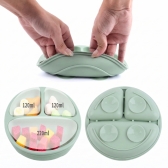 Kit 6 Alimentação Bebê Silicone Prato Babador Copo Tigela Cor Verde Introdução Alimentar infantil