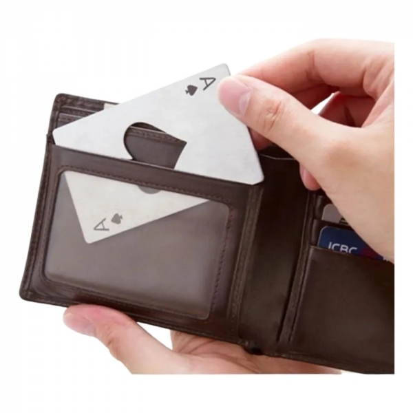 Kit 5 Abridor Garrafa Cerveja Carta Baralho As Espadas Inox