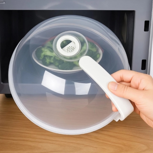 Tampa de Alimentos Para Microondas Prato de Alimentos Comida Transparente Plástico