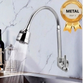 Torneira Cozinha Gourmet Bancada Parede Flexível 1/4 Volta Cromo