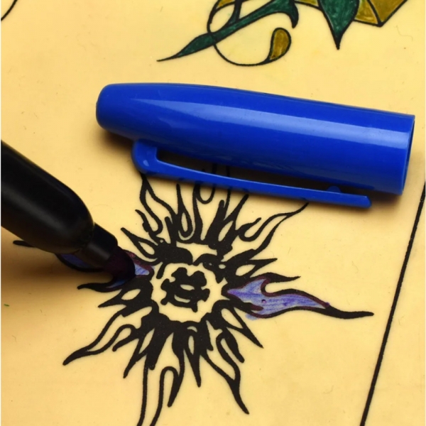 Caneta Marcador Permanente 6 Cores