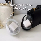 Mini Bolsa Portátil com Zíper Transparente e Estojo para Carregador, Fone de Ouvido e Acessório de Viagem