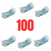 Kit 100 Pçs De Conectores De Emenda Linear C/gel 101e Bargoa Cor Branco