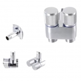 Registro Saída Dupla Válvula De Ângulo Ducha Bidê E Outros Preto