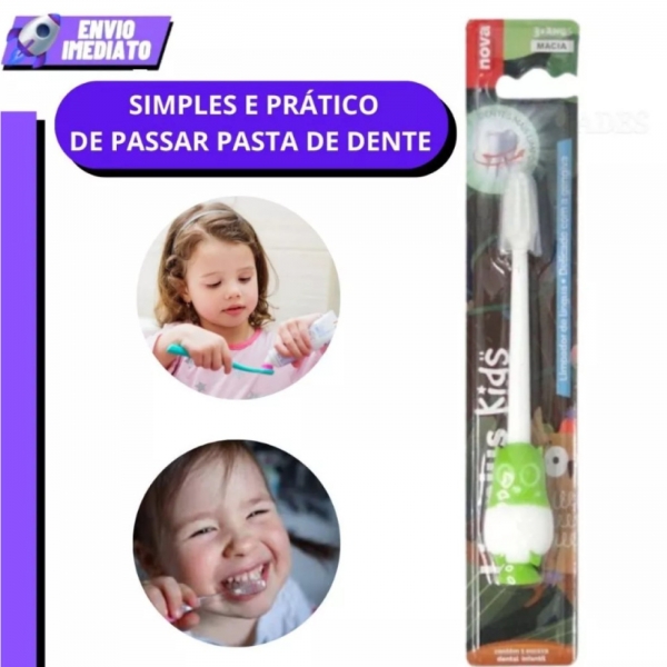 Kit Escova De Dente Macia Infantil Pacote 12 Unidades