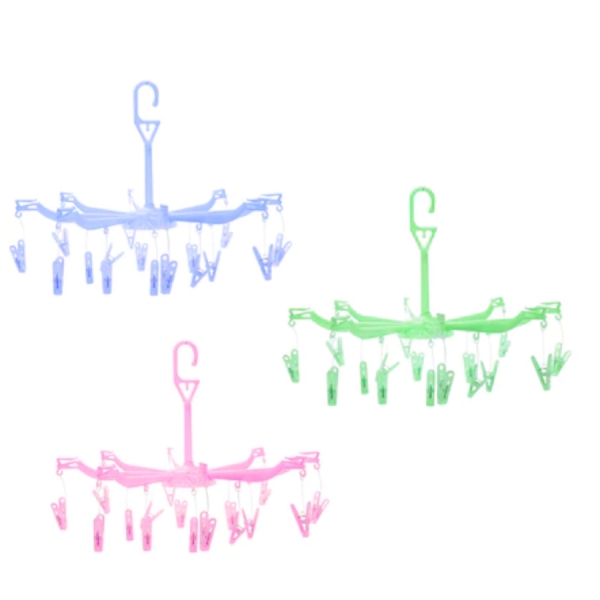 Varal Calcinha Meia Cueca Peça Intima com 16 Prendedores Reforçado