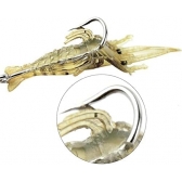 Kit 10 Isca Artificial Camarão Silicone Aromatizada Anzol Pesca