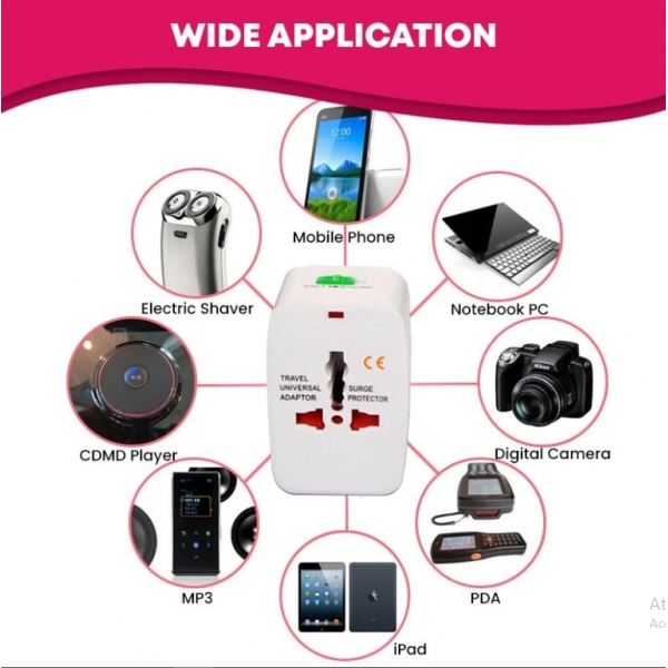 Adaptador De Tomada De Viagem Conversor De Plugue Mundial Universal Internacional
