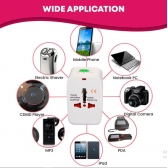 Adaptador De Tomada De Viagem Conversor De Plugue Mundial Universal Internacional