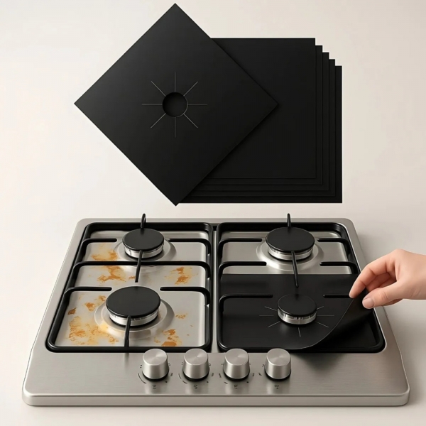 Kit 6 Protetor Boca Fogão Lavável Resistente Teflon 27X27