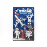 Coleção Brinquedos Galaxia Foguetes Astronautas 7 Peças