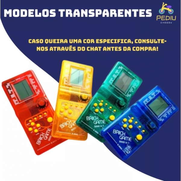 Kit com 50 Super Mini Game Retro Brinck Game Portátil 9999 jogos