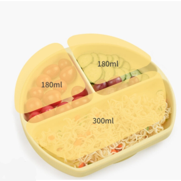 Kit 6 Alimentação Bebê Silicone Prato Babador Copo Tigela Cor Rosa Introdução Alimentar infantil