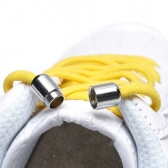 Cadarços Redondos Elásticos para Adultos com Travas de Metal Anti Solto para Esportes
