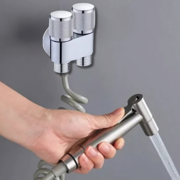 Kit Ducha Higiênica Registro Saída Dupla 1/2 Chuveirinho