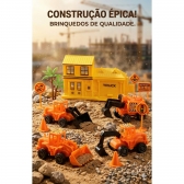 Brinquedo Kit Trator De Construção 12 Peças