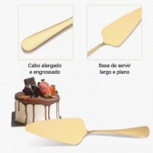 Modus Espatula Para Bolo Aço Inox Positano Dourada