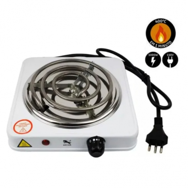 Fogareiro Elétrico Portátil 1000w 1 Boca - 110v