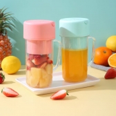Copo Caneca Liquidificador Mini Juicer 500ML com 6 laminas com tampa e canudo Recarregavel Portatil
