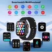 Relógio Smartwatch T10 Ultra 2 Big Preto Display 2.19 55mm Inteligente Bluetooth Esportivo