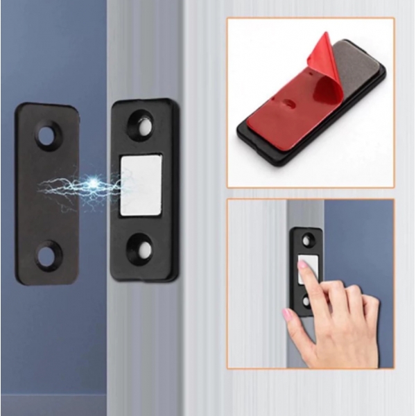 Kit Fecho Trava Porta de Armário Magnético Imã Ultra Forte