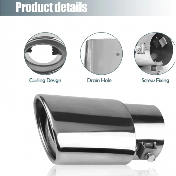 Ponteira Escapamento Aço Inox Saída 3 Polegadas Universal