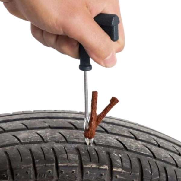 Kit Reparo de Pneu Sem Câmara - Remendo - macarrão