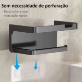 Suporte Papel Higiênico Premium Apoio Para Celular de Banheiro