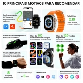 Relógio Smartwatch T10 Ultra 2 Big Preto Display 2.19 55mm Inteligente Bluetooth Esportivo
