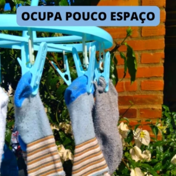 Varal Circular Para Roupas Intimas Cueca Calcinha Meia 08 Prendedores para Lavanderia