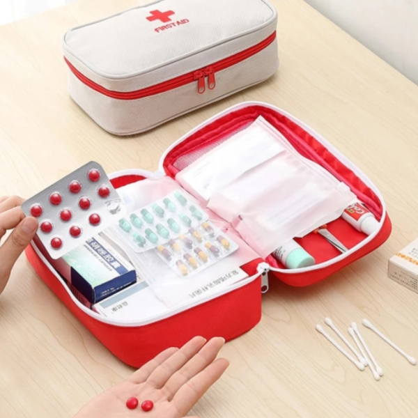 Necessaire Primeiros Socorros Porta Remédio Kit Viagem