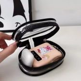 Mini Bolsa Portátil com Zíper Transparente e Estojo para Carregador, Fone de Ouvido e Acessório de Viagem