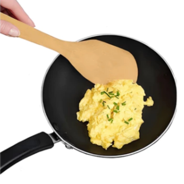 Kit Utensílios de Cozinha Bambu 5 Peça c/ Suporte