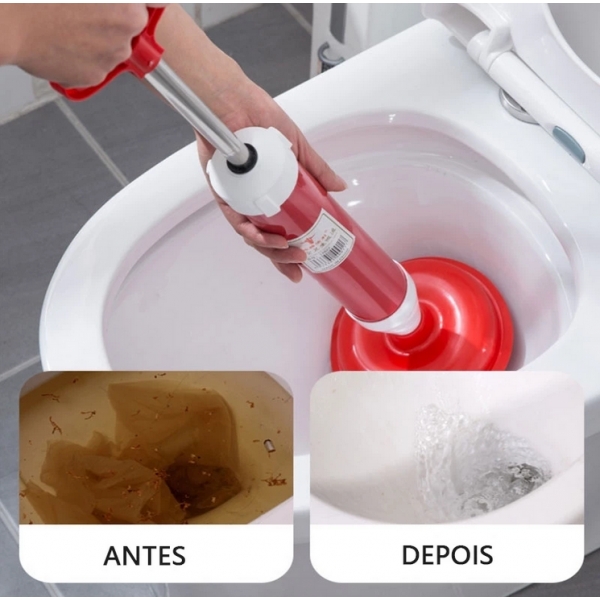 Desentupidor Manual De Pia Vaso Ralo Cano Esgoto Tipo Bomba Sucção 150mm Alta Pressão BC-08
